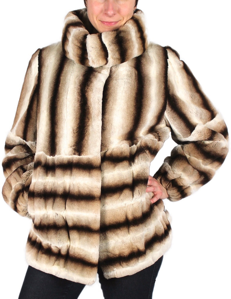 Designer Fendi Rex Chinchilla Long Full Length Fur Coat Vest
