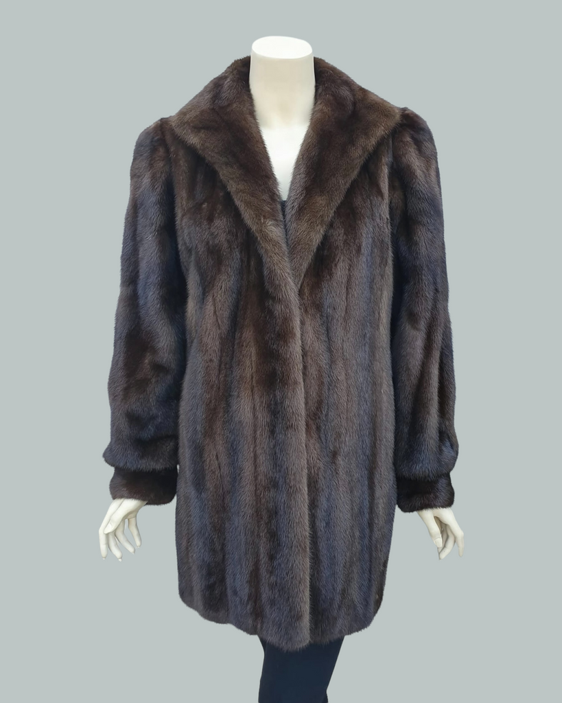 Monogram Mink Hooded Wrap Coat - Women - Ready-to-Wear