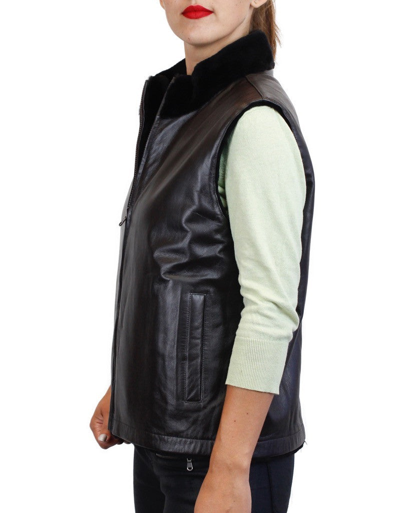 Mink & Leather retailer Reversible Vest