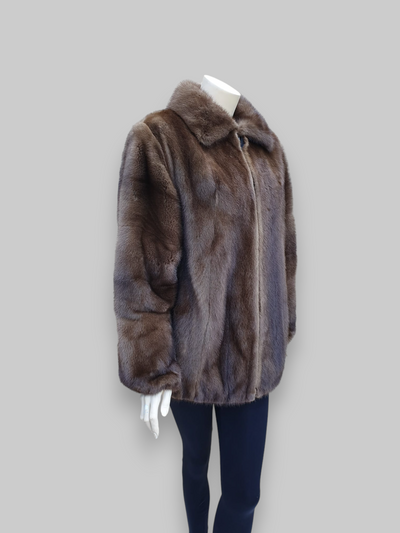 Unisex Lunaraine Mink Zip Jacket -Large