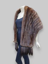 Large Sable Stole w/ Tails -One Size