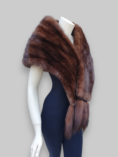 Sable Stole w/ Tails -Small