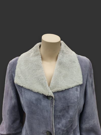 Gray Shearling Coat -Size 40