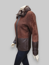Merino & Lambskin Napa Reversible Shearling Jacket -Size 38