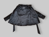 Black Zipper Calf & Lamb Jacket -Large