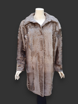 DiBello Natural Tan Swakara Lamb 7/8 Coat -Size 38