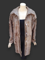 DiBello Natural Tan Swakara Lamb 7/8 Coat -Size 38