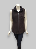 Brown Women's Merino Shearling Vest w/ Lamb Collar -Size 42