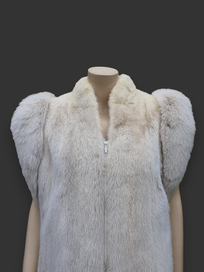 Vintage Blush Mink & Fox Vest -Medium/Large