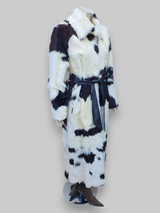 Vintage Brown & White Goat Coat