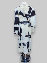 Vintage Brown & White Goat Coat