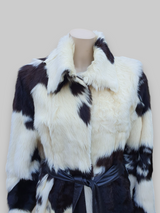 Vintage Brown & White Goat Coat