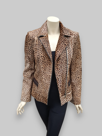 Leopard Stenciled Calf Jacket -Small/Medium