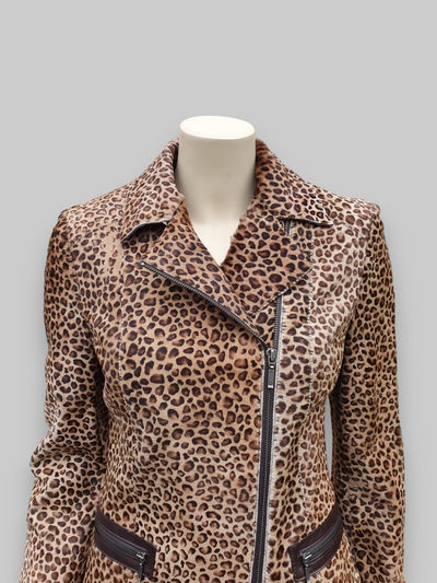 Leopard Stenciled Calf Jacket -Small/Medium