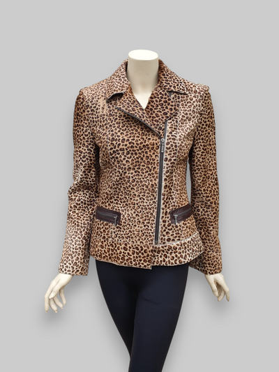 Leopard Stenciled Calf Jacket -Small/Medium