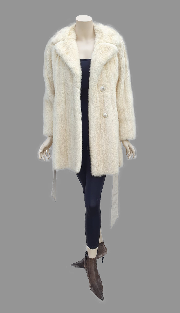 Monogram Mink Wrap Coat - Ready to Wear