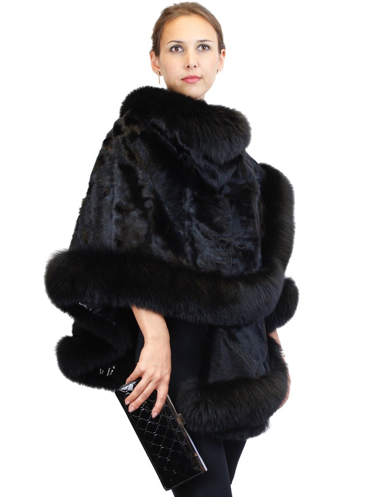 Women's Real Whole Pelt Fox Fur Shawl Scarf Cape Wrap Collar Neck Warmer  Scarves