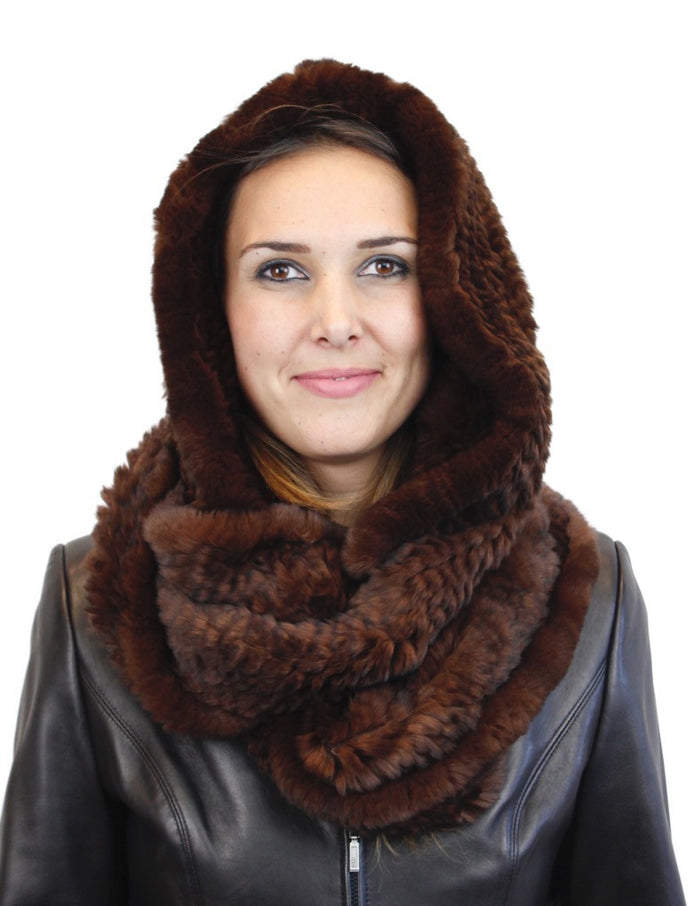 Fashion Winter Rex Rabbit Fur Scarf for Women Natrual Fur Infinity Collar Scarves  for Women Lady Warm Cozy Neckerchief